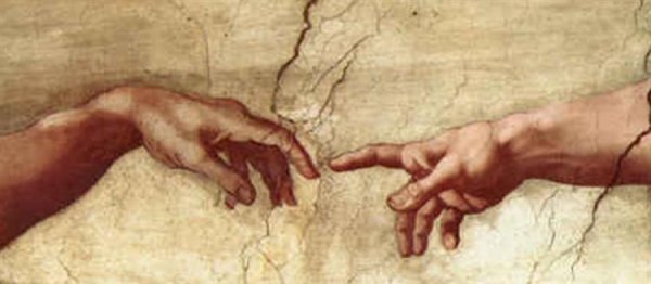 Creation of Adam Hands only