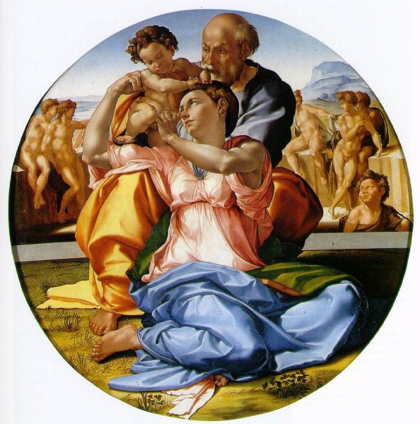 The Holy Family with the Infant John the Baptist (or The Doni tondo)