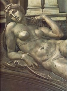 Tomb of Lorenzo de' Medici: Dawn [detail: 1]