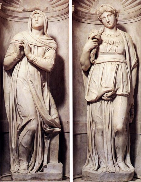 Tomb of Pope Julius II [detail] - Rachel and Leah