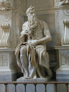 Tomb of Pope Julius II: Moses [detail: 1]