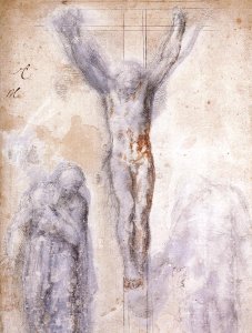 Study of Christ on the Cross between the Virgin and St. John the Evangelist