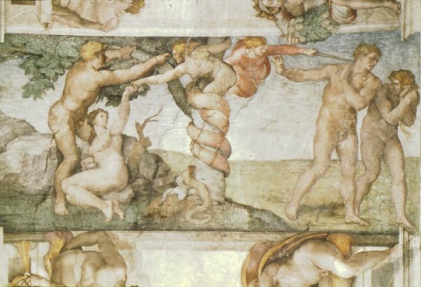 Sistine Chapel Ceiling The Temptation and Expulsion