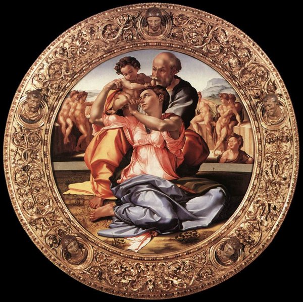 The Doni Tondo (framed) c. 1506