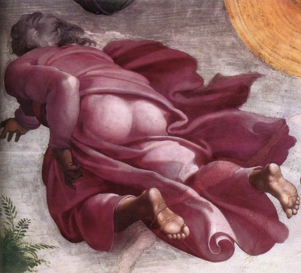 Creation of the Sun, Moon, and Plants (detail-2) 1511