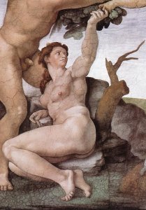 The Fall and Expulsion from Garden of Eden (detail-5) 1509-10