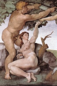 The Fall and Expulsion from Garden of Eden (detail-7) 1509-10