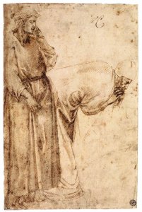 Two Male Figures after Giotto (recto)