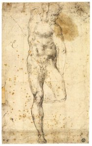 Study of a Standing Male Nude Figure (recto)