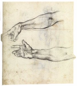 Two Studies of an Outstretched Right Arm (verso)