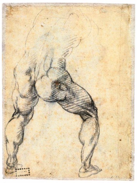 Male Nude, Seen from the Rear (verso)