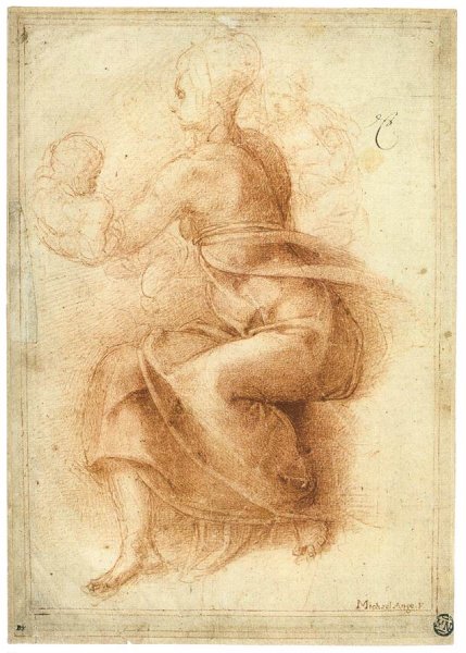 Madonna and Child with the Infant St John (recto)