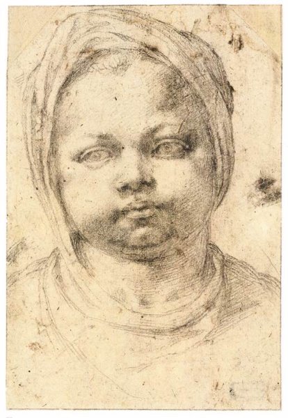 Study of a Child's Head (recto)