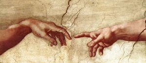 Michelangelo - Creation of Adam Hands only